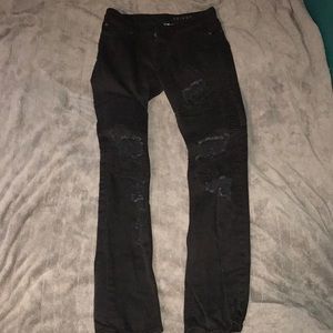 H&M Black Ripped Skinny Jeans Size 30